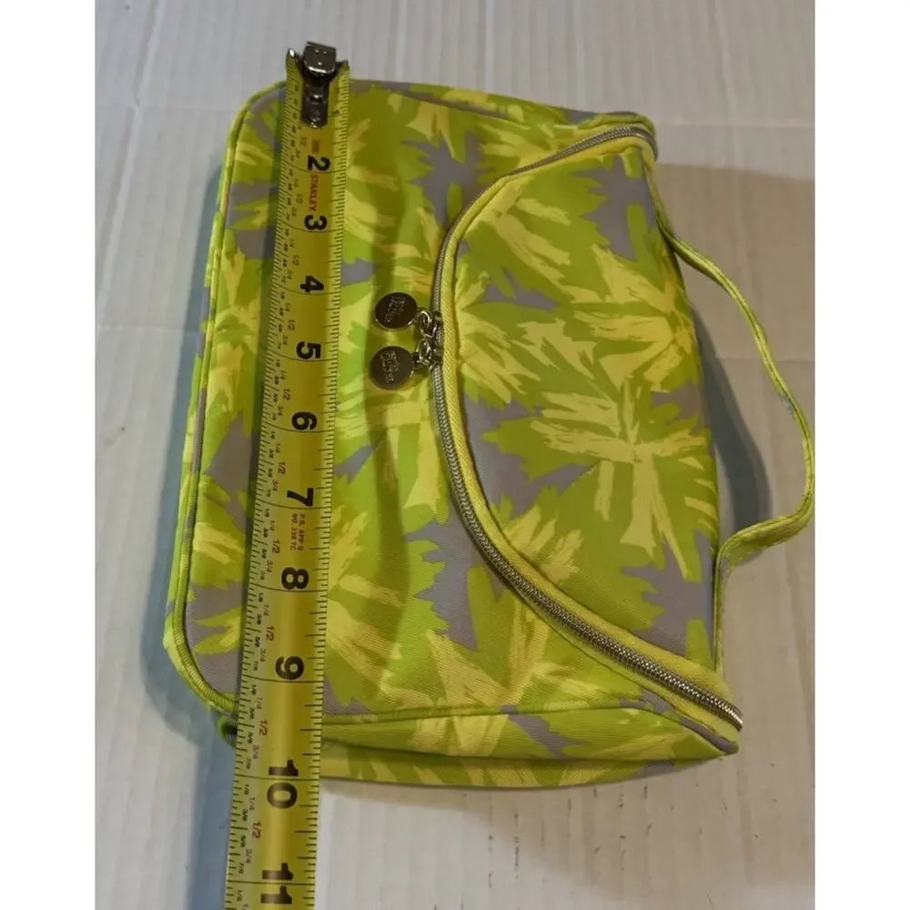 Estee Lauder Yellow Abstract Makeup Pouch Zippered Bag